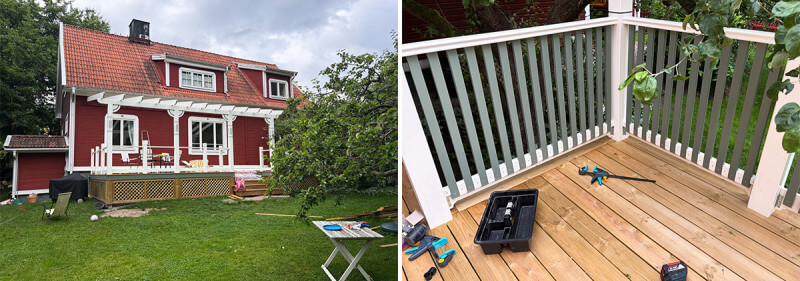 Projekt: Altan i två nivåer med pergola