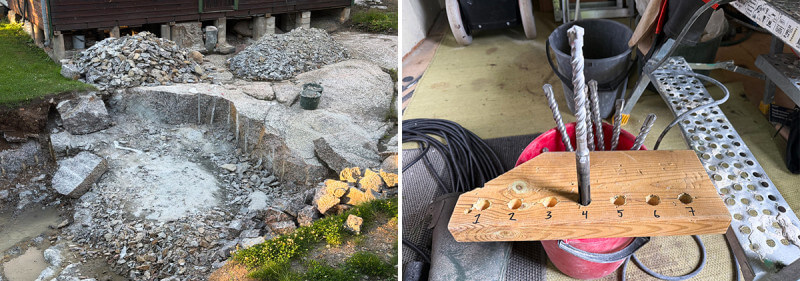 Projekt: Ta bort berg för poolbygge