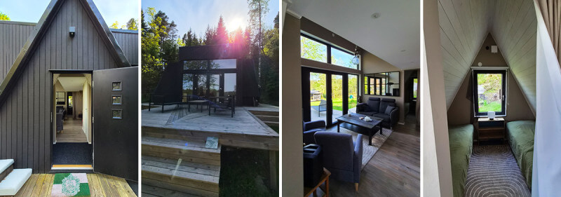 De byggde A-frame-attefallare vid sjön – utan byggkunskaper