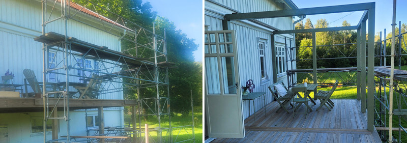 Projekt: Farstukvist över altanen