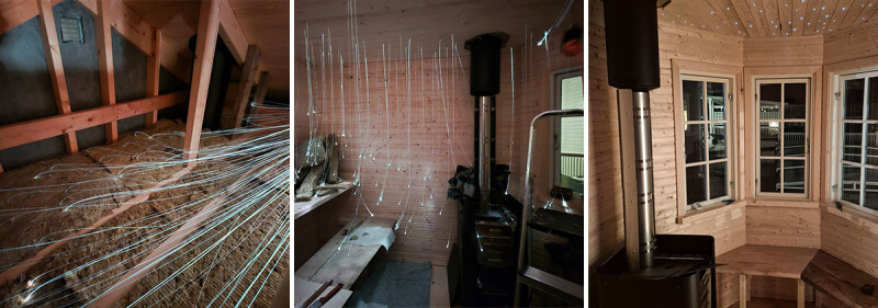 Projekt: Fiberoptiskt ljus (Stjärnhimmel) i taket?