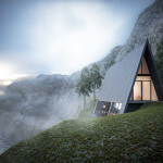 Triangle cliff house