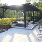 Pergola vid trädäck